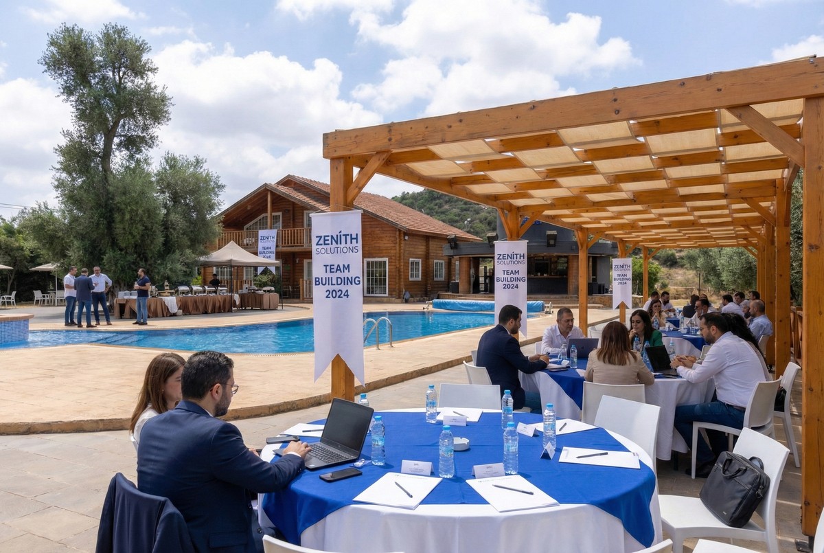 Corporate team event at Swizore Resort in Kaftoun, Lebanon